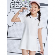 青蛙王子 女童 学院风 Polo领连衣裙