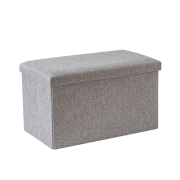 青水艺阁 正方形棉麻收纳凳 25*25*25cm 16L