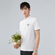 10日0点：PEACEBIRD MEN 太平鸟风尚男装 BWDBB2204 花卉刺绣POLO衫