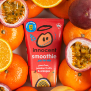英国进口！innocent 天真 桃子/葡萄果昔儿童NFC混合果汁150ml*4盒