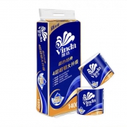 聚划算百亿补贴：Vinda 维达 蓝色经典系列 有芯卷纸 4层*140g*10卷