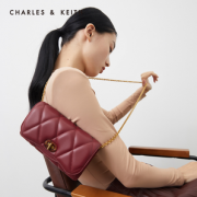 预售！CHARLES & KEITH CK6-10770478女士菱格单肩包