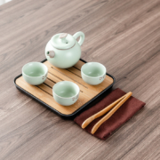 澜扬 4头青瓷鱼茶具（无茶盘）