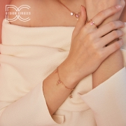 聚划算百亿补贴：设界 DESIGN CIRCLES 谜系列 S1HC0004DC 女士银手链