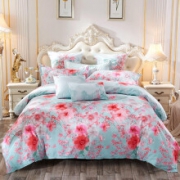 北极绒 四件套 加厚磨毛花卉套件 适用被芯200*230cm）