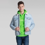 限码：Levi's 李维斯 16365-0103 男士仿羊羔绒牛仔夹克