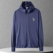 U.S. POLO ASSN. 美国马球协会 D112136406187A 男士纯色轻薄吸汗连帽防晒衣