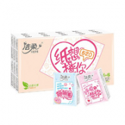 湿水不易烂！C&S 洁柔 可湿水面巾纸 4层6张 30包