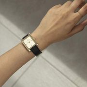 有晒单！ANNE KLEIN安妮·克莱因 AK-2706CHBK 女士方形皮表带石英表 到手184.03元