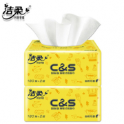 原生木浆！C&S 洁柔 抽纸  180抽2包