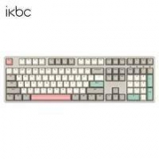 iKBC W210 2.4G无线机械键盘 108键 红轴 工业灰