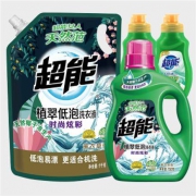 超能 植翠低泡洗衣液 1KG+750g+洗手液80g*2