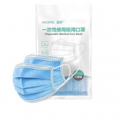 AICARE 掌护 B6006 一次性口罩 50片 蓝色