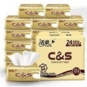 C&S 洁柔 金装抽纸 3层100抽24包