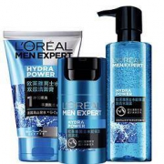 L'OREAL PARIS 巴黎欧莱雅 水能保湿系列男士护肤套装 (洁面膏100ml+水凝露120ml+滋润乳50ml)