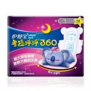 whisper 护舒宝 超薄夜用 考拉呼呼卫生巾 360mm 10片 *9件