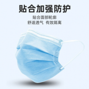 舒适不勒耳！LA NOUVELLE FAMILLE 新世家族 一次性外科医用口罩 100只装