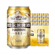 88VIP：HARBIN 哈尔滨啤酒 小麦王拉罐330ml*12听 两提装 *4件