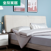 可拆洗！QuanU 全友 123811 北欧布艺床 1.8m