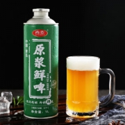 青岛特产 青麦 原浆鲜啤 1L*2瓶 原麦汁浓度14.0°P