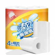 京喜app：清风 厨房纸 吸水吸油卷纸 2层 55段/卷*4卷