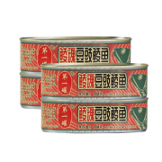 中华老字号！鹰金钱 鲮魂豆豉鲮鱼罐头 184g*4罐