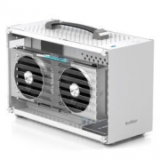 PCCOOLER 超频三 蜂鸟I100 ITX迷你手提便携机箱 全侧透明外壳 白色
