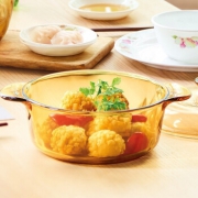 VISIONS 康宁 餐具4件组 透明盘子碗套装+康宁1.25L汤锅