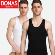 BONAS 宝娜斯 BNS003 男士螺纹纯棉背心