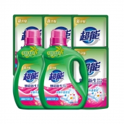 超能 焕彩新生 双离子洗衣液 10斤（1.5kg*2瓶+500g*4袋）*4件