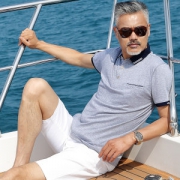翻领冰丝中年人POLO衫