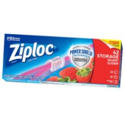 7日6点、前1000件：Ziploc  密保诺  拉链式食品密封袋  中号42个