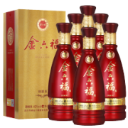 金六福 42度白酒 浓香型白酒绵雅 500ml*6瓶