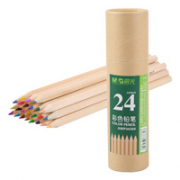 易上色！M&G 晨光 AWP34304 原木质彩色铅笔 24色/筒
