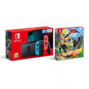 8日0点：Nintendo 任天堂 国行 Switch游戏主机 续航增强版 红蓝+《健身环大冒险》套装