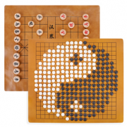 礼盒装！Dan Ni Qi Te 丹妮奇特 大号仿玉围棋榉木象棋