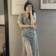 OopsCiah  碎花开叉连衣裙  OC-LZBA6111E0