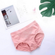 蜂巢暖宫裤女收腹内裤女蕾丝无痕性感抗菌塑