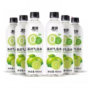 京东极速版：惠寻 柠檬味无糖苏打水饮料 480ml*6瓶