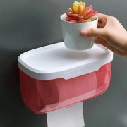 免打孔卫生间纸巾盒塑料卫浴厕所防水手纸