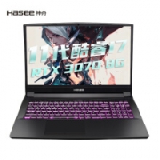 Hasee 神舟 战神 TX9-CA7DP 16.1英寸游戏本（i7-11700、16G、512G、RTX3070）