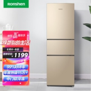 PLUS会员：Ronshen 容声 BCD-217D11N 多门直冷冰箱 217L 璀璨金