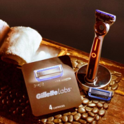 12日20点！Gillette 吉列 LABS热感手动剃须刀（1刀架+6刀头+1充电底座+赠 充电盒+限定贺卡）
