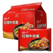 统一 方便面 红烧牛肉味 103g*5连包 *16件