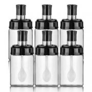 禾嘻 勺盖一体调味罐 250ml*6只
