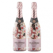 PLUS会员：VILARNAU 维拉诺 珍藏CAVA 桃红起泡葡萄酒 750ml 双支装
