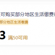 限地区 生活缴费50-3券