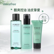 innisfree 悦诗风吟 森林男士酷爽控油护肤套装 （爽肤水180ml+润肤露140ml+洁面膏50ml）（赠洁面膏30ml*4+洗颜乳70ml*4））