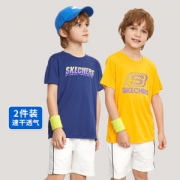 Skechers斯凯奇 儿童 速干运动T恤 2件装