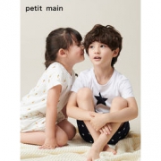 petit main 儿童短袖短裤二件套